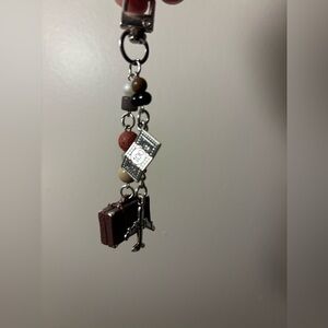 Travel-Themed Keychain with Charms